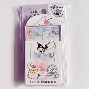 Sanrio Page Flags Cream Soda Sticky Note Markers, Kuromi Cinnamoroll Hangyodon